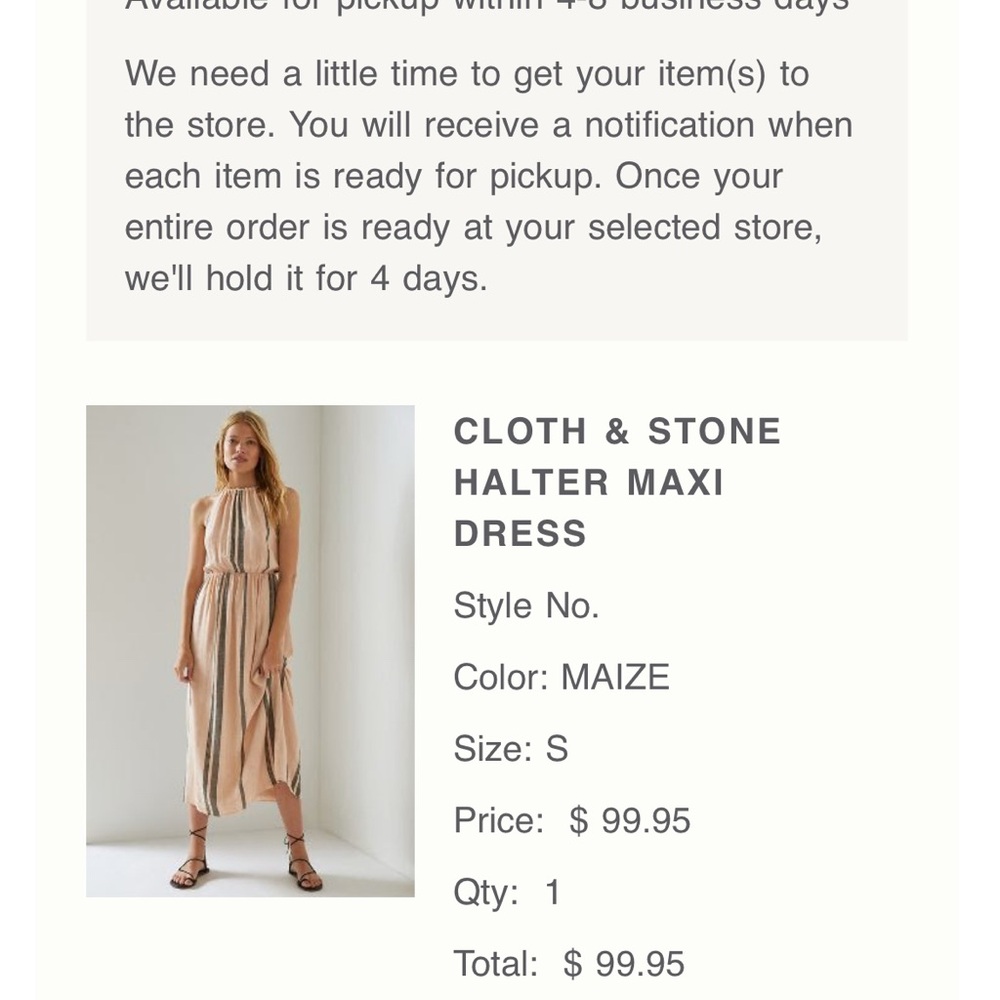 Striped Halter Maxi Dress from Anthropologie - Picture 11 of 11